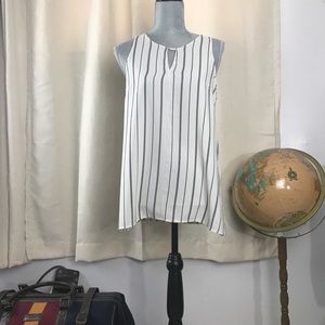 Lush striped women’s sleeveless top Sz S